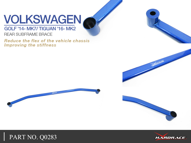 VOLKSWAGEN GOLF '14- MK7/ TIGUAN '16- MK2
REAR SUBFRAME BRACE - 1PCS/SET
