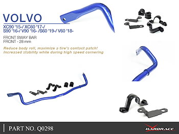 VOLVO XC90 '15-/ XC60 '17-/
S90 '16-/ V90 '16- /S60 '19-/ V60 '18- 
FRONT SWAY BAR 28MM - 7PCS/SET