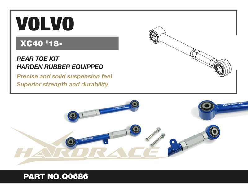 VOLVO XC40 '18-/ LYNK&CO 01 '17-
REAR TOE KIT
(HARDEN RUBBER) - 2PCS/SET