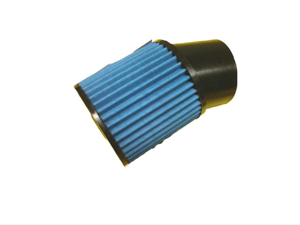 JR Filter Cylindriskt, Anslutningsdiameter 65, Svart Gummitopp