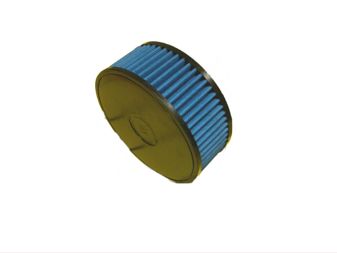 JR Filter Cylindriskt, Anslutningsdiameter 55, Svart Gummitopp