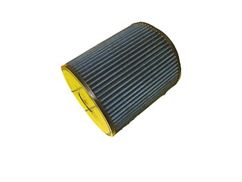 JR Filter Cylindriskt, Anslutningsdiameter 100 , Svart Gummitopp