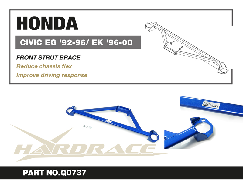 HONDA CIVIC EG '92-96/ EK '96-00
FRONT STRUT BRACE - 1PCS/SET