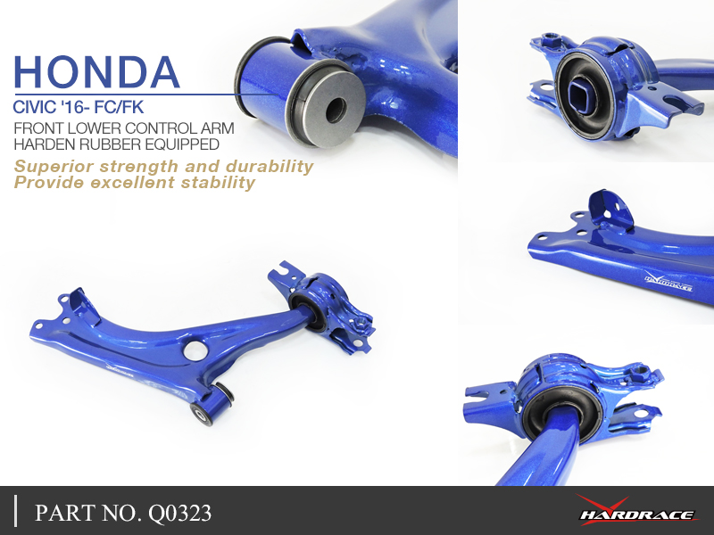 HONDA CIVIC '16- FC
FRONT LOWER CONTROL ARM
(HARDEN RUBBER) - 2PCS/SET