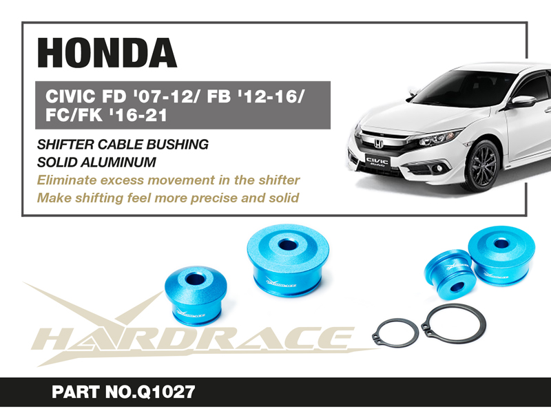 HONDA CIVIC '07- FD/FB/FC/FK/FK2/FK8 MT SHIFTER CABLE Bussning (SOLID ALUMINUM) - 2 St/Sats