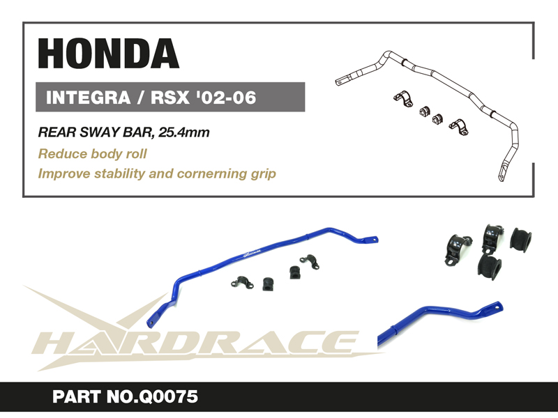 HONDA INTEGRA/RSX '02-06/ CIVIC '01-06 REAR SWAY BAR 25.4mm - 5PCS/SET