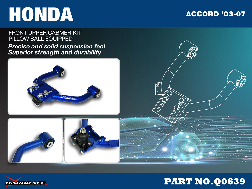 HONDA ACCORD '03-07/ ACURA TSX '03-08
FRONT UPPER CAMBER KIT
(PILLOW BALL) - 2PCS/SET