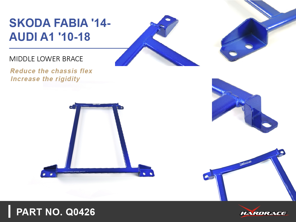 SKODA FABIA '14-/AUDI A1 '10-18
MIDDLE LOWER BRACE - 1 St/Sats