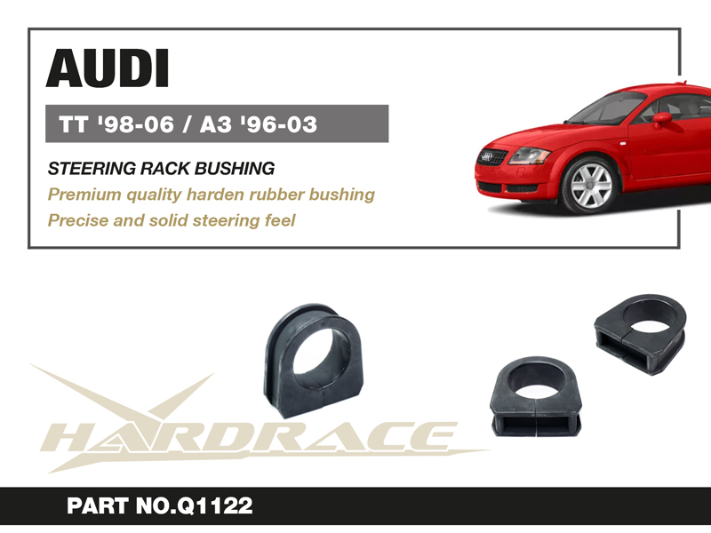 AUDI TT '98-06/ A3 '96-03/ VW GOLF '97-05/ BORA '99-05/ NEW BEETLE '98-10 Styrning RACK Bussning - 1 St/Sats