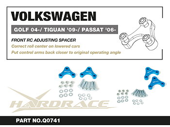 VW GOLF 04-/ TIGUAN '09-/ PASSAT '06-/
AUDI A3 '03-/ Q3 '12-/ SKODA OCTAVIA '04-/ SUPERB '08-
 GEOMETRY CORRECTION SPACER 
+15mm - 2 St/Sats