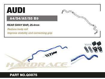 AUDI A4/S4/RS4/A5/S5/RS5 B9 '16- Bakre kränghämmare, 25.4MM - 7 St/Sats