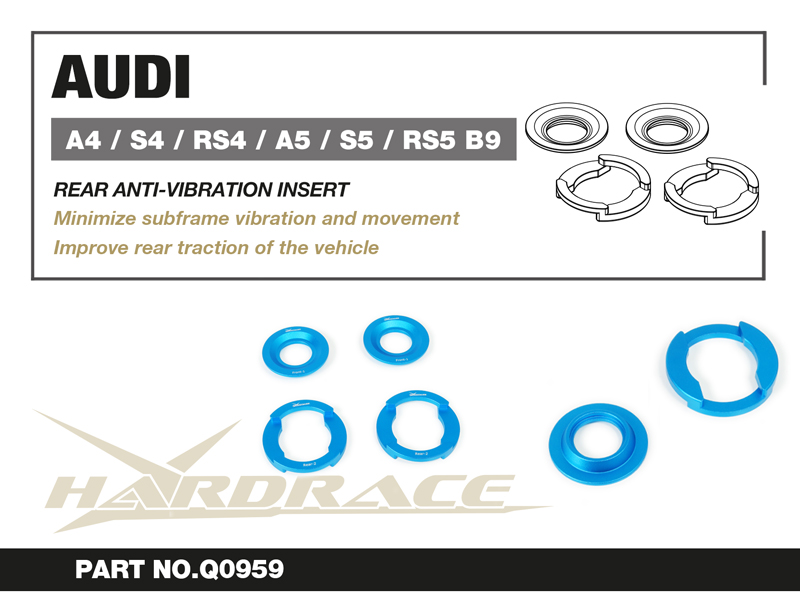 AUDI A4/S4/RS4/A5/S5/RS5 B9 '16- Bakre SUBFRMAE ANTI-VIBRATION INSERT - 4 St/Sats