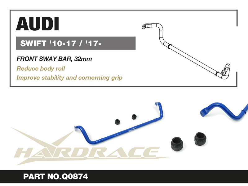 AUDI A4/S4/RS4/A5/S5/RS B9 '16- FRONT SWAY BAR, 32mm - 3PCS/SET