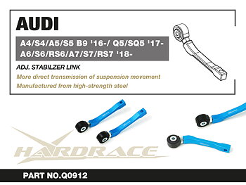 AUDI A4/S4/A5/S5 B9 '16-/ Q5/SQ5 '17-/ A6/S6/RS6/A7/S7/RS7 '18- BakreJusterbar  Stab Stag - 2 St/Sats