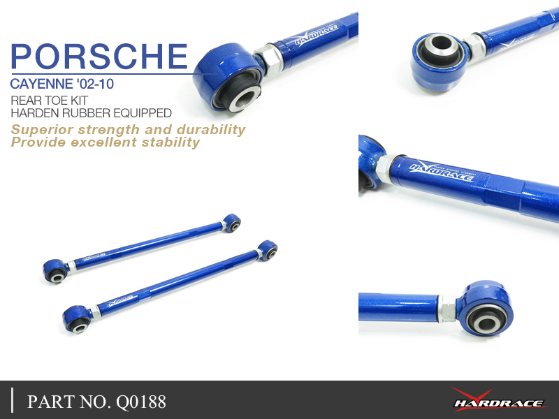 PORSCHE CAYENNE '02-10/ AUDI Q7 '05-15/
VOLKSWAGEN TOUAREG '02-10
Bakre TOE KIT 
(Hårdare Gummi) - 2 St/Sats