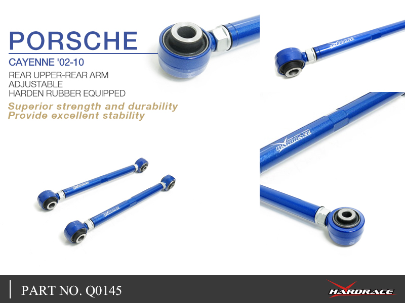 PORSCHE CAYENNE '02-17/ AUDI Q7 '05-15/
VOLKSWAGEN TOUAREG '02-18
REAR UPPER-REAR ARM - ADJUSTABLE
(HARDEN RUBBER) - 2PCS/SET