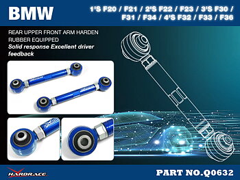 BMW 1'S F20/F21/ 2'S F22/F23/
3'S F30/F31/F34/ 4'S F32/F33/F36 
Bakre Övre Främre ARM
(Hårdare Gummi) - 2 St/Sats