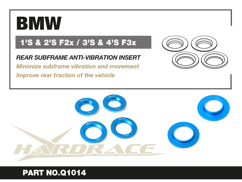 BMW 1'S & 2'S F2x/ 3'S & 4'S F3x Bakre SUBFRAME ANTI-VIBRATION INSERT - 4 St/Sats