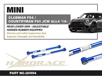 MINI CLUBMAN F54/ COUNTRYMAN F60 JCW ALL4 '19- BMW 2'S GC F44 M235IX / X2 F39 M35IX Bakre Bärarm (Hårdare Gummi) - 2 St/Sats