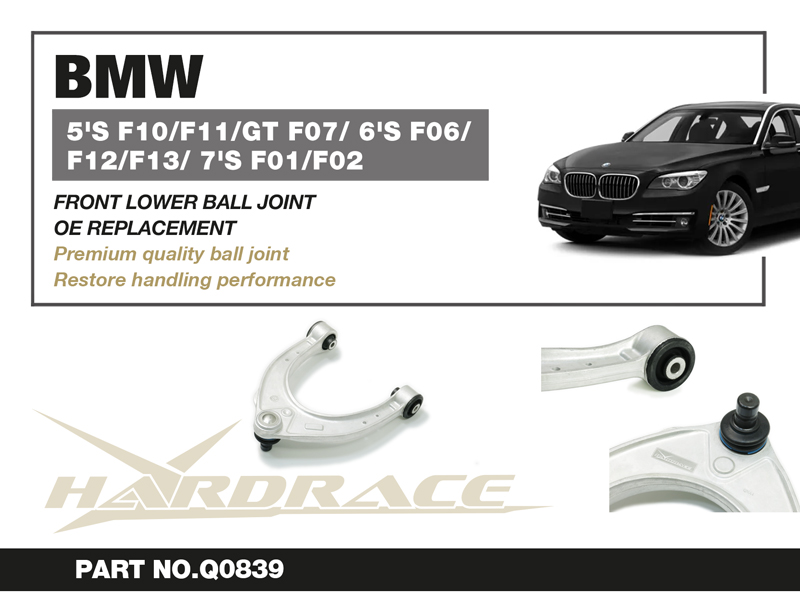 BMW 5'S F10/F11/GT F07/ 6'S F06/F12/F13/ 7'S F01/F02 
FRONT UPPER ARM
(HARDEN RUBBER) - 2PCS/SET