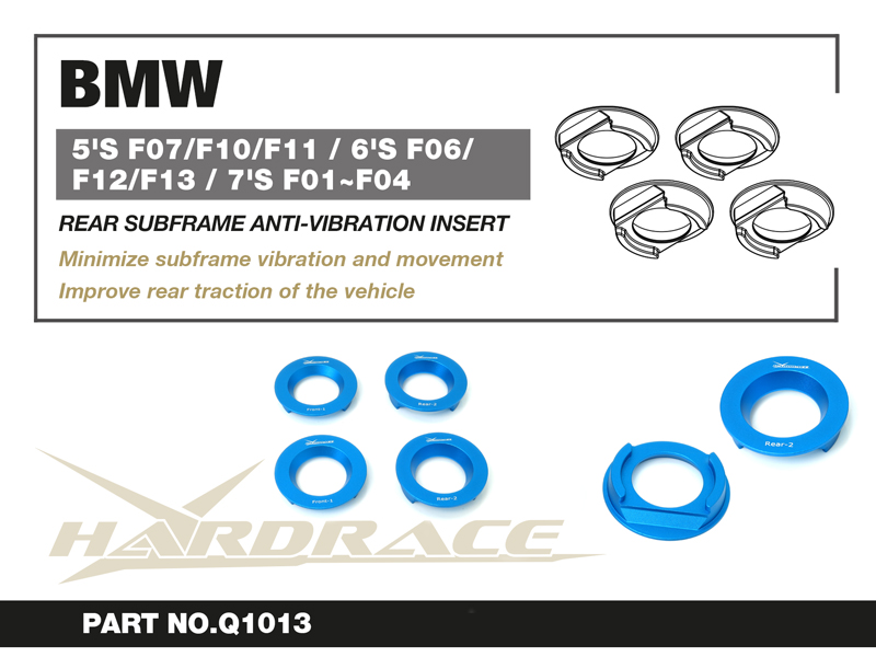 BMW 5'S F07/F10/F11 / 6'S F06/F12/F13 / 7'S F01~F04 REAR SUBFRAME ANTI-VIBRATION INSERT - 4PCS/SET