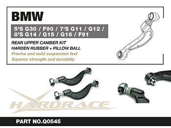 BMW 5'S G30/7'S G11/G12/ 8'S G14/G15/G16
REAR UPPER CAMBER KIT
(HARDEN RUBBER + PILLOW BALL) - 2PCS/SET