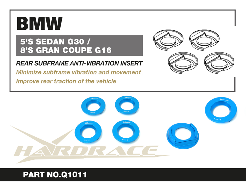 BMW 5'S SEDAN G30 / 8'S GRAN COUPE G16 REAR SUBFRAME ANTI-VIBRATION INSERT - 4PCS/SET