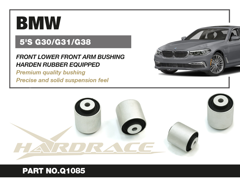 BMW 5'S G30/31/38 Främre LOWER Främre CURVED ARM Bussning (Hårdare Gummi) - 2 St/Sats