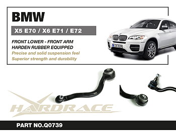 BMW X5 E70/X6 E71/E72
Främre LOWER Främre ARM
(Hårdare Gummi) - 2 St/Sats