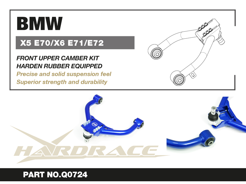 BMW X5 E70/F15/ X6 E71/E72/F16 
FRONT UPPER CAMBER KIT 
(HARDEN RUBBER) - 2PCS/SET
