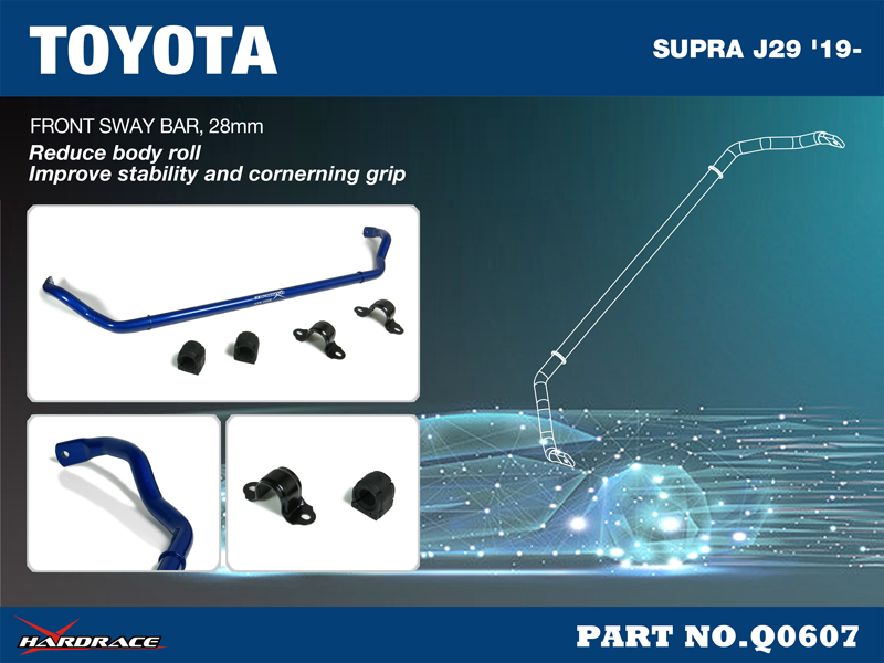 TOYOTA SUPRA J29 '19-/ BMW Z4 G29 '19- 
Främre kränghämmare, 28mm - 5 St/Sats