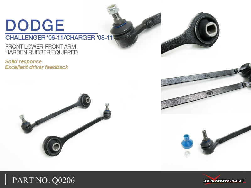 DODGE CHALLENGER '08-11/CHARGER '06-11 
FRONT LOWER-FRONT ARM (HARDEN RUBBER) - 2PCS/SET