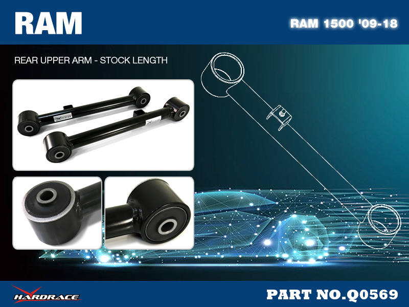 RAM 1500 '09-18
REAR UPPER ARM - STOCK LENGTH
(HARDEN RUBBER) - 2PCS/SET