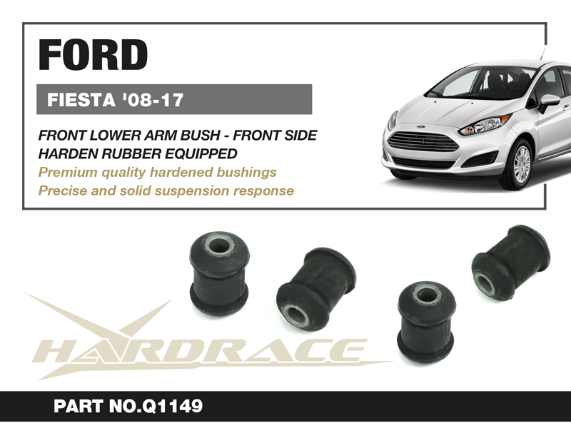 FORD FIESTA MK6 '08-17 / MAZDA2 DE 08-14 FRONT LOWER ARM BUSHING, FRONT (HARDEN RUBBER) - 2PCS/SET