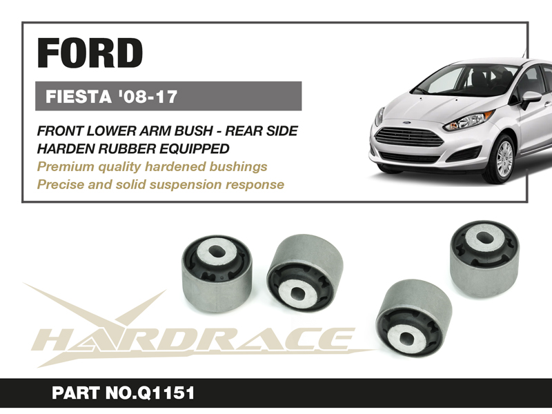 FORD FIESTA MK6 '08-17 / MAZDA2 DE 08-14 Främre Bärarm Bussning, Bakre (Hårdare Gummi) - 2 St/Sats
