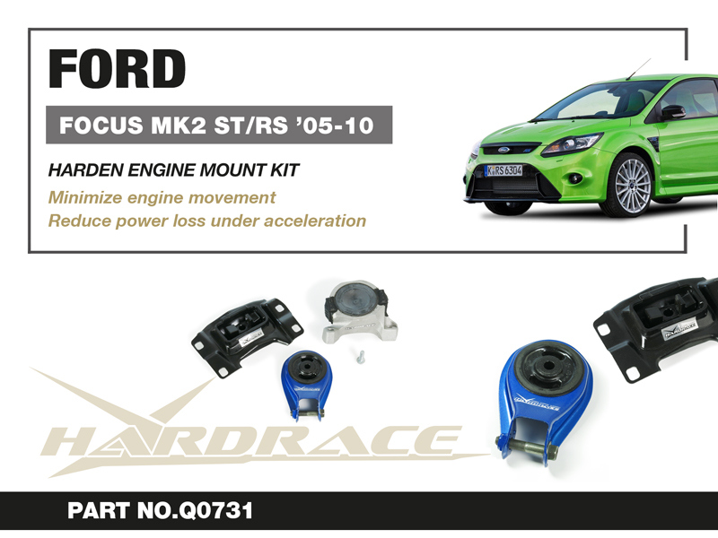 FORD FOCUS MK2 ST/RS
Hårdare Motorfäste KIT - 3 St/Sats