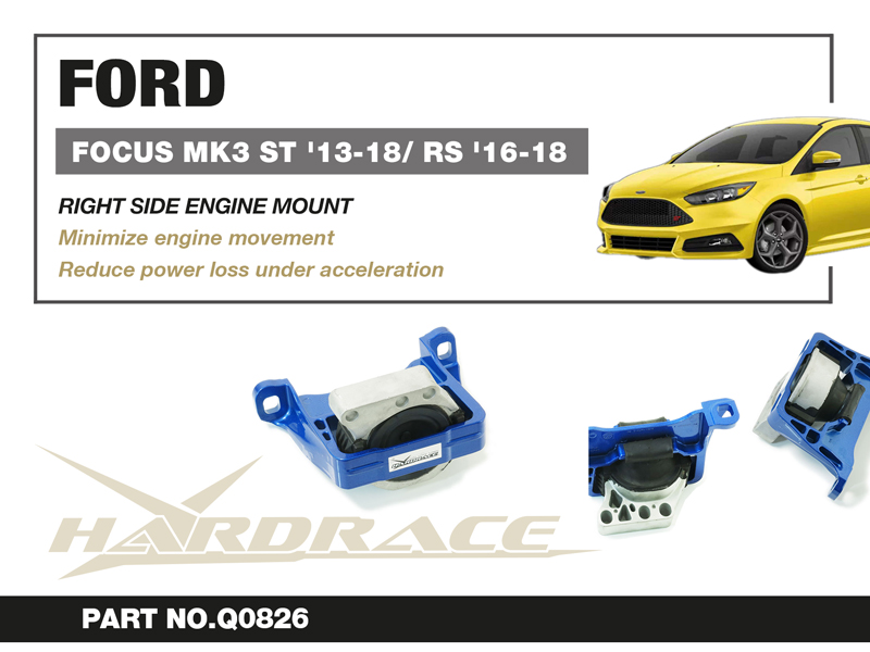 FORD FOCUS MK3 2.0 ST/ 2.3 RS
HARDEN ENGINE MOUNT - RIGHT SIDE
STREET VERSION - 1PCS/SET