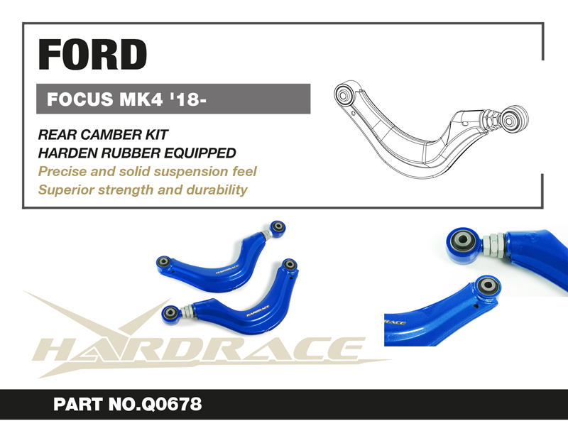 FORD FOCUS '19- MK4 W/MULTI-LINK
Bakre Cambersats 
(Hårdare Gummi) - 2 St/Sats