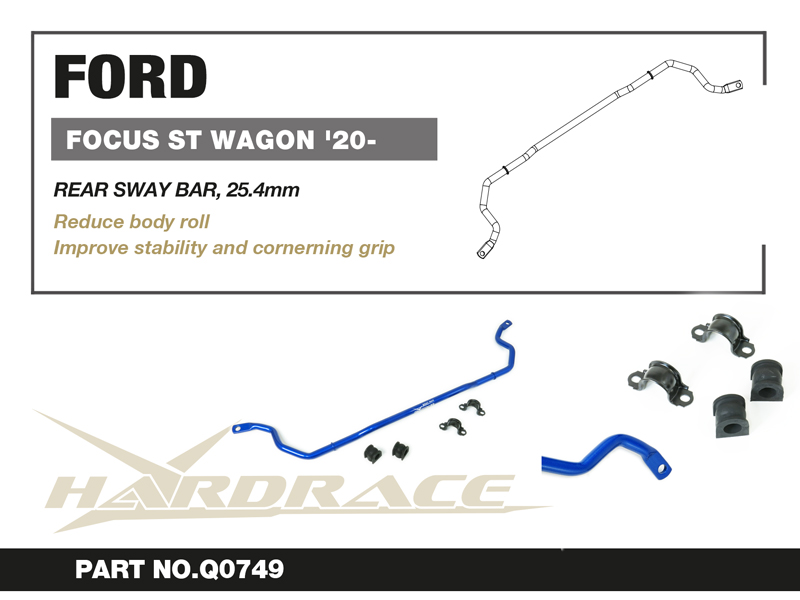 FORD FOCUS ST WAGON '20-
REAR SWAY BAR, 25.4mm - 5PCS/SET