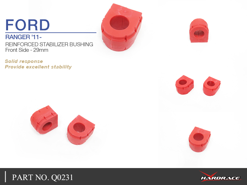 FORD RANGER '11-
REINFORCED STABILIZER BUSHING- FRONT 29MM- 2PCS/SET