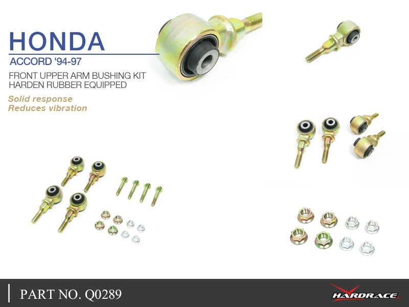 HONDA ACCORD '94-97
FRONT UPPER ARM BUSHING KIT
(HARDEN RUBBER) - 4PCS/SET