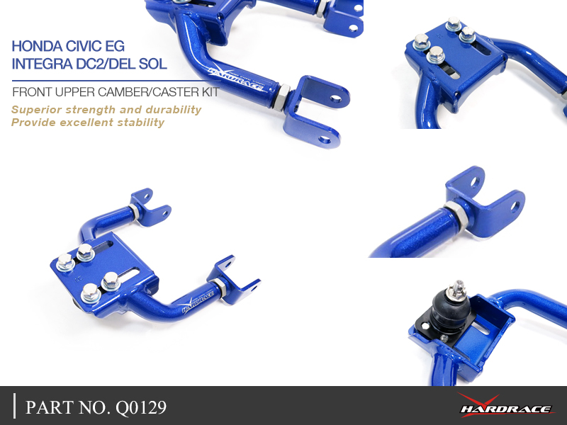 HONDA CIVIC EG/ INTEGRA DC2/ DEL SOL 
FRONT UPPER CAMBER/ CASTER KIT
CAMBER: +2°~-2°/ CASTER: +2°~-2°
 2PCS/SET