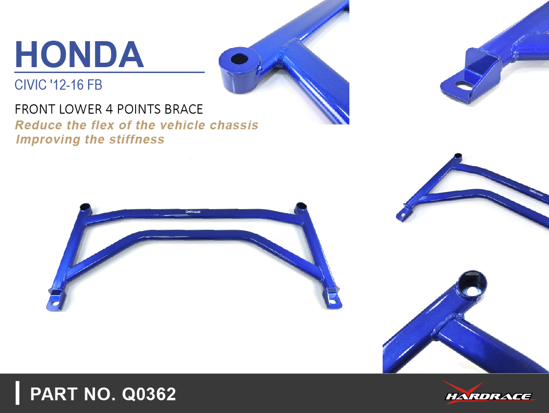 HONDA CIVIC '12-16 FB
Främre LOWER 4 POINTS BRACE - 1 St/Sats