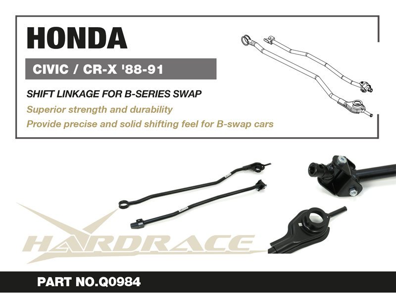 HONDA CIVIC/CR-X EF '87-91 SHIFT LINKAGE FOR B-SERIES SWAP - 2 St/Sats