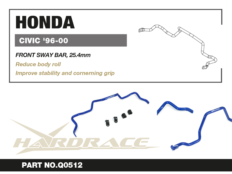 HONDA CIVIC EK 96-00 FRONT SWAY BAR, 25.4mm - 5PCS/SET