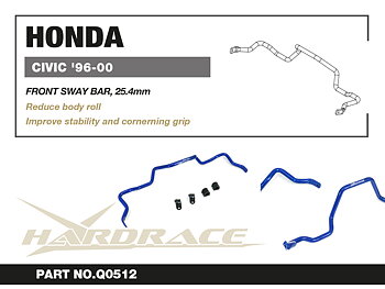 HONDA CIVIC EK 96-00 FRONT SWAY BAR, 25.4mm - 5PCS/SET