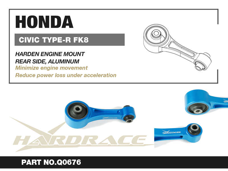 HONDA CIVIC '17- FK8 TYPE-R 
ENGINE MOUNT, REAR SIDE
ALUMINUM - 1PCS/SET