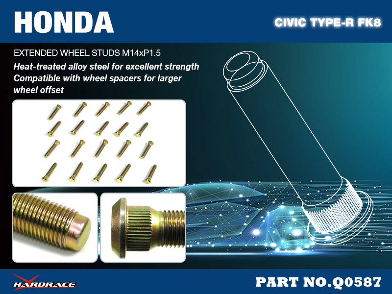 HONDA CIVIC FK8 TYPE-R 
EXTENDED WHEEL STUDS - 20PCS/SET
