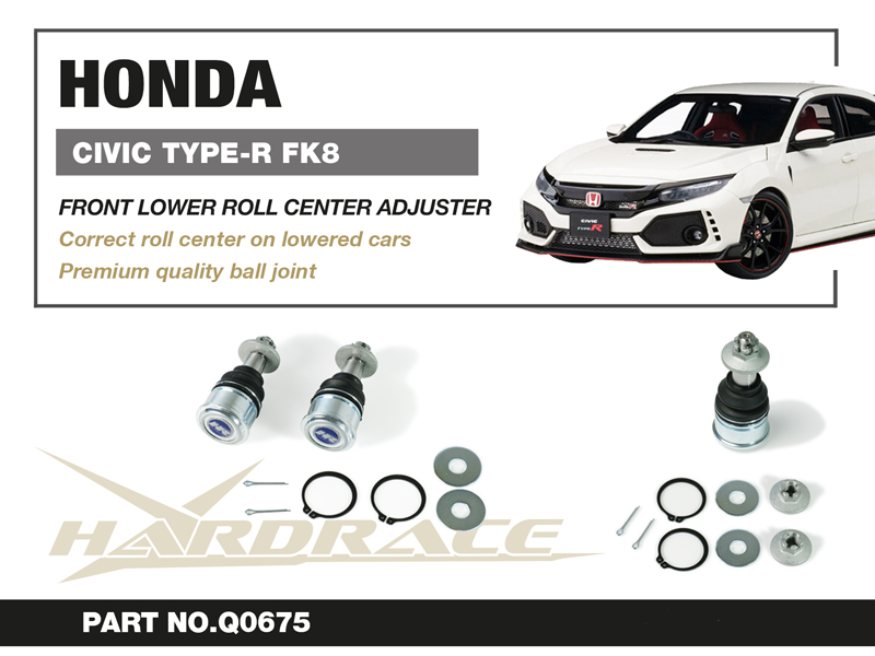 HONDA CIVIC '15- FK8 TYPE-R 
Främre LOWER ROLL CENTER ADJUSTER 
INCREASE 10MM - 2 St/Sats