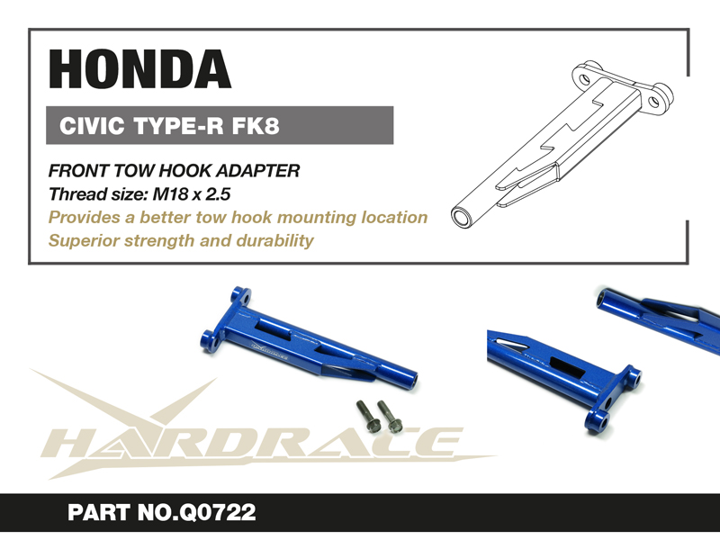 HONDA CIVIC TYPE-R FK8 '18-
Främre TOW HOOK ADAPTER - 1 St/Sats